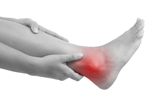Foot suffering with chronic ankle instability.