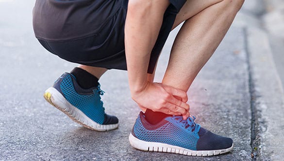 Male athlete with chronic ankle instability.