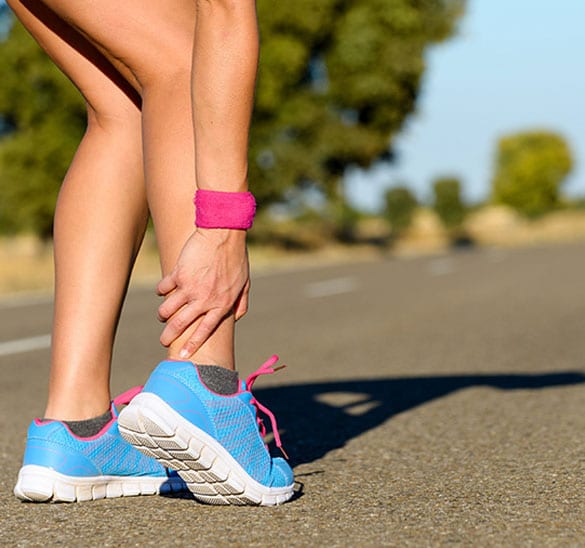 Female athlete with chronic ankle instability.