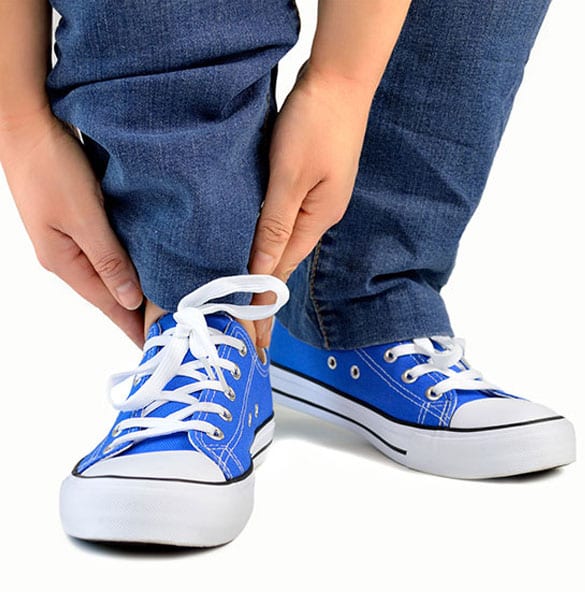 Man suffering with heel pain due to peroneal tendon injury.