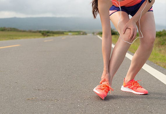 Female athlete in need of achilles repair.
