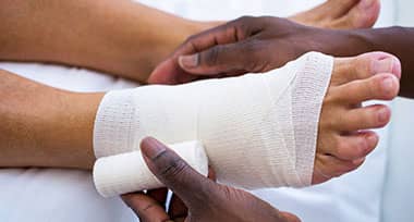 Learn about our approach to foot sprains and sports injuries