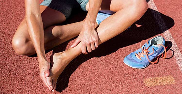 Female athlete that needs ankle arthroscopy because of foot injury.